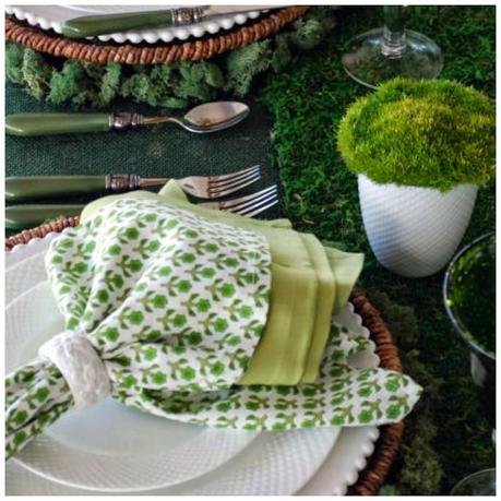 inspiración: mesas en verde // inspiration: green table settings