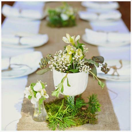 inspiración: mesas en verde // inspiration: green table settings