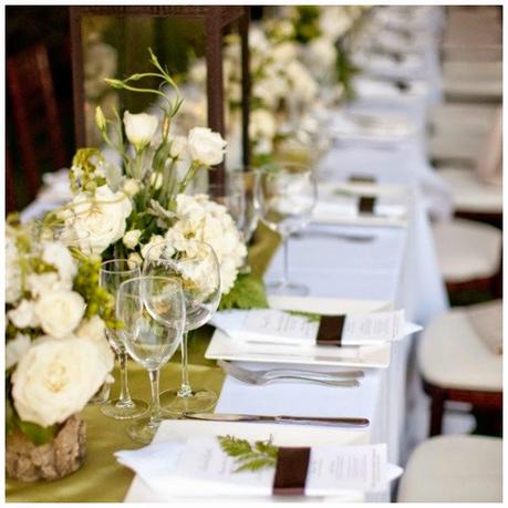 inspiración: mesas en verde // inspiration: green table settings