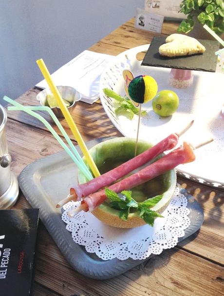Mojito de Melón con grissinis de jamón ibérico, maridaje de Cocktail y videoreceta