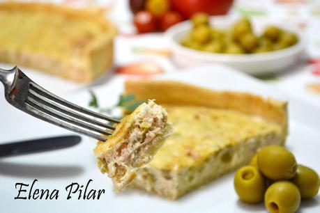 Quiche de atún con aceitunas verdes (Thermomix)