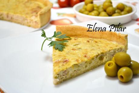 Quiche de atún con aceitunas verdes (Thermomix)