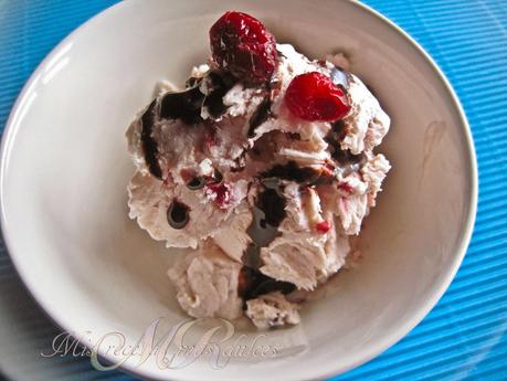 HELADO DE ARÁNDANOS CON CHOCOLATE