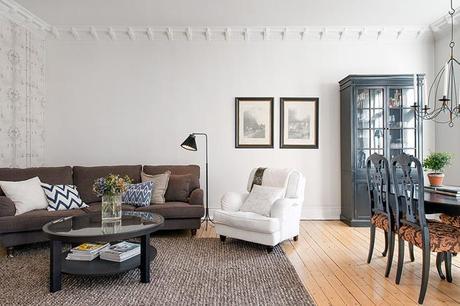 Un paso por la elegancia nordica. Un piso de decoracion elegante