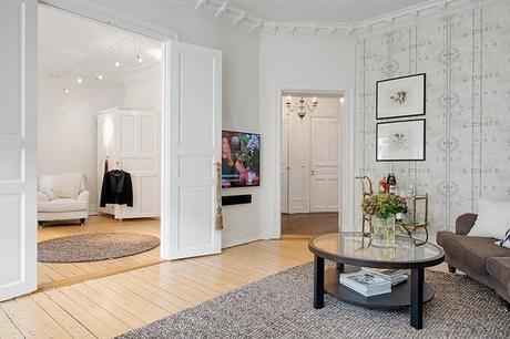 Un paso por la elegancia nordica. Un piso de decoracion elegante