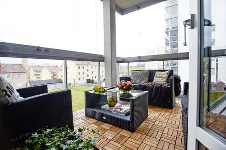 salón cocina comedor diáfano pisos pequeños diáfanos pisos de 40 metros estilo nordico mini pisos distribución diáfana pisos pequeños decoración pisos pequeños nórdicos decoración en gris nórdica blog decoración nórdica escandinva balcón cerrado salón 