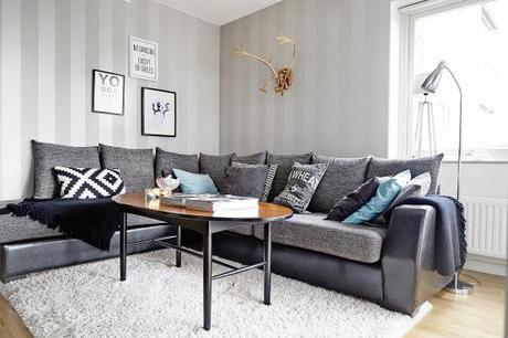 salón cocina comedor diáfano pisos pequeños diáfanos pisos de 40 metros estilo nordico mini pisos distribución diáfana pisos pequeños decoración pisos pequeños nórdicos decoración en gris nórdica blog decoración nórdica escandinva balcón cerrado salón 