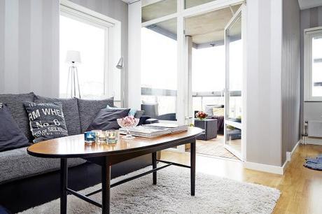 salón cocina comedor diáfano pisos pequeños diáfanos pisos de 40 metros estilo nordico mini pisos distribución diáfana pisos pequeños decoración pisos pequeños nórdicos decoración en gris nórdica blog decoración nórdica escandinva balcón cerrado salón 