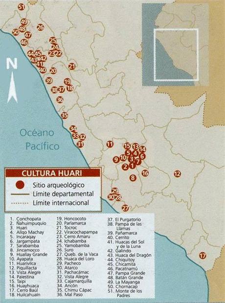 mapa cultura wari huari