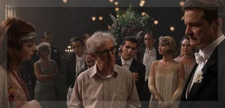 Woody Allen en pleno rodaje, escoltado por Emma Stone y Colin Firth.