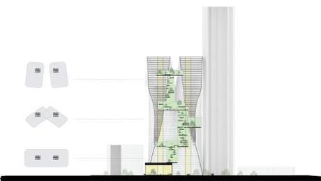 Arch2O Parramatta Proposal Urban Office ArchitectureSECTION