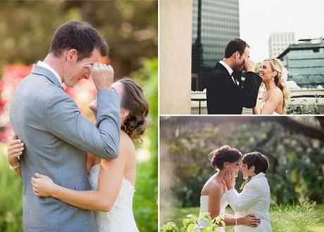 First look,los novios se ven antes de la boda