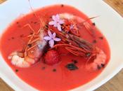 Gazpacho fresa gambas