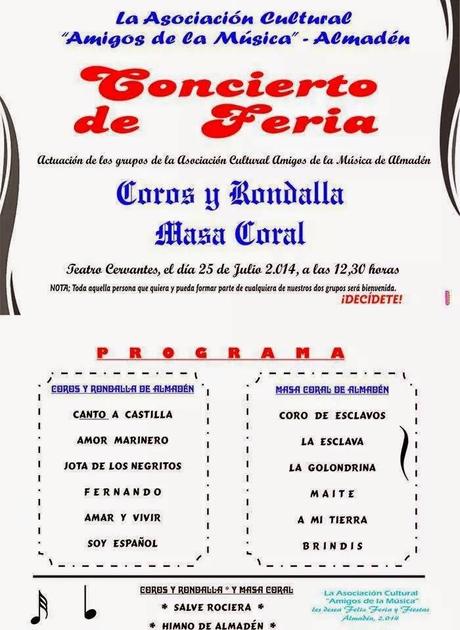 Esta mañana actuación de Coros-Rondalla y Masa Coral de Almadén