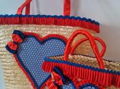 Bolso mimbre modelo corazón