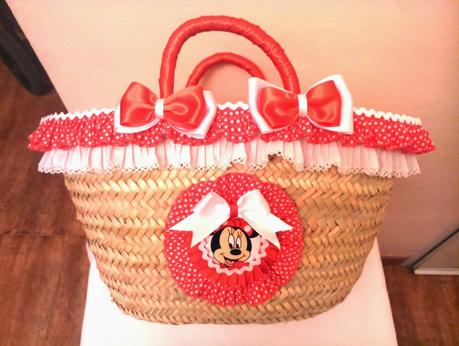 CESTO DE MIMBRE MINNIE MOUSE