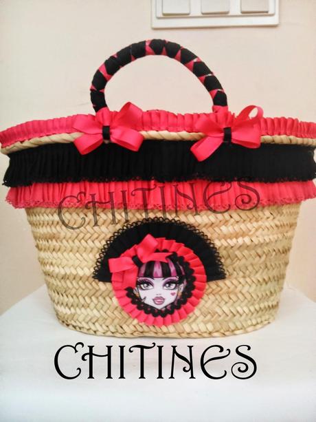 BOLSO DE MIMBRE PEQUEÑO MOSTERS HIGH