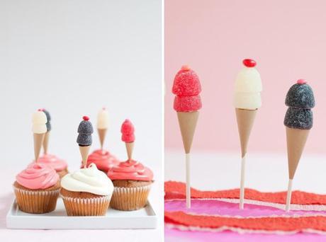 Topper de gominolas para tus cupcakes