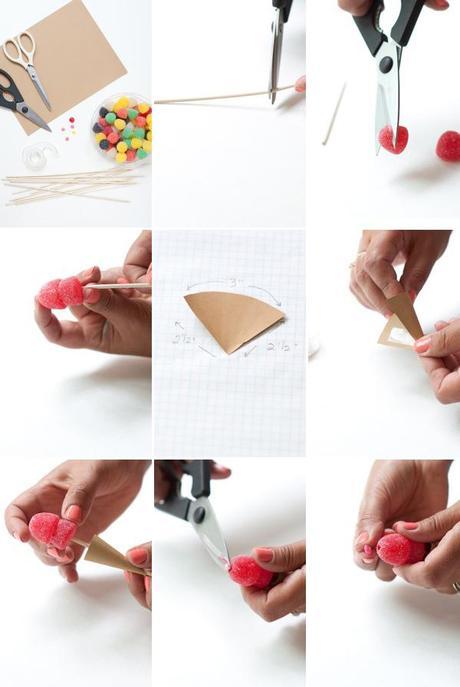 Topper de gominolas para tus cupcakes