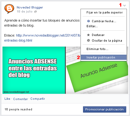 Cómo insertar una publicación de Facebook, Twitter y Google+ en tu blog