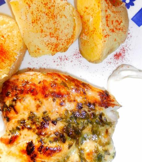 salmón al romero con patatas al pimentón, blog solo yo, receta