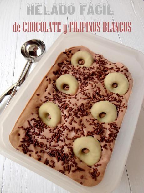 Helado Fácil de Chocolate y Filipinos Blancos Helado Fácil de Chocolate y Filipinos Blancos