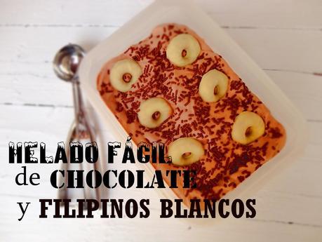Helado Fácil de Chocolate y Filipinos Blancos Helado Fácil de Chocolate y Filipinos Blancos
