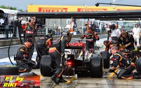 MALDONADO CULMINA EL GP DE HUNGRIA 2014 MIENTRAS QUE GROSJEAN CHOCA CON EL SAFETY CAR EN PISTA