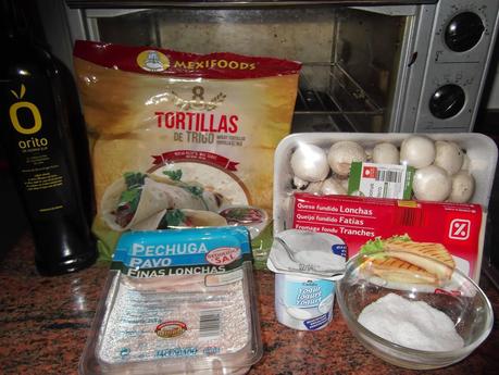 QUESADILLA DE CHAMPIÑONES