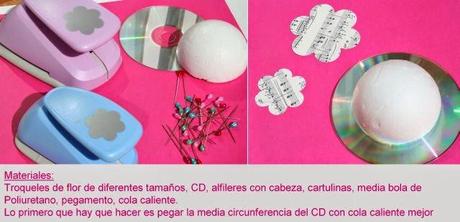 lindo centro de mesa con flores de papel