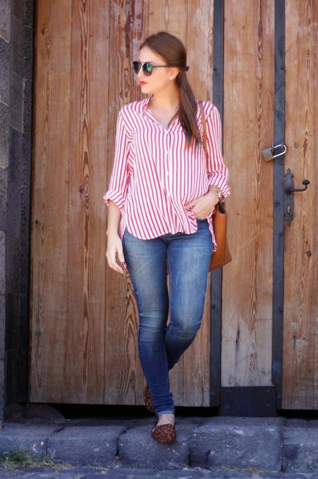 Stripes and jeans...