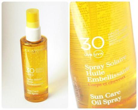 CUIDADOS BAJO EL SOL: NUEVO SPRAY SOLAIRE HUILE EMBELLISSANTE DE CLARINS