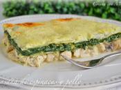 Lasaña pollo espinacas bechamel calabacín