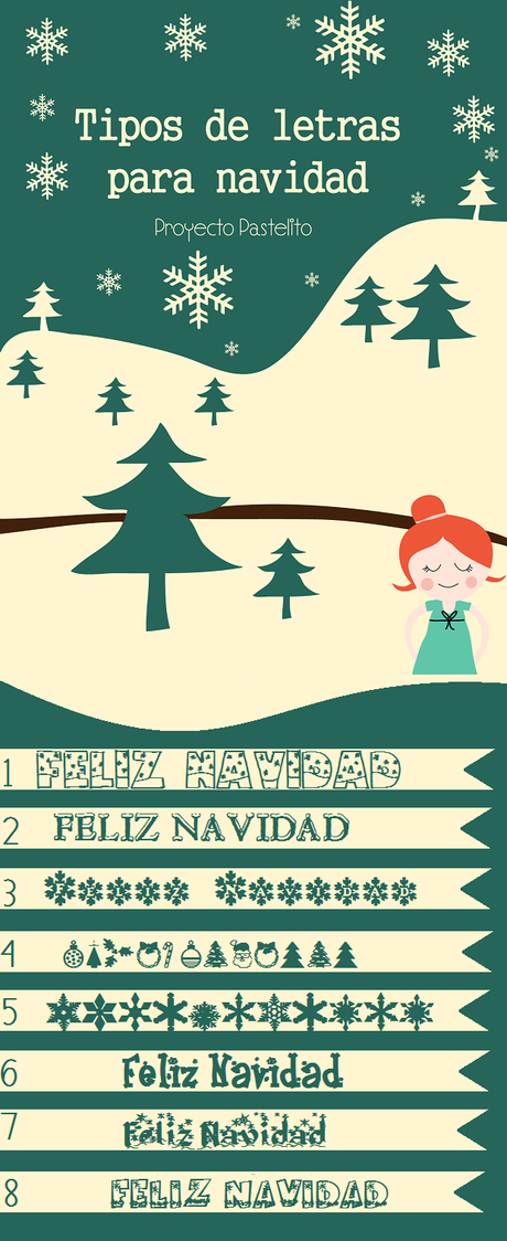 Tipos de letras para navidad