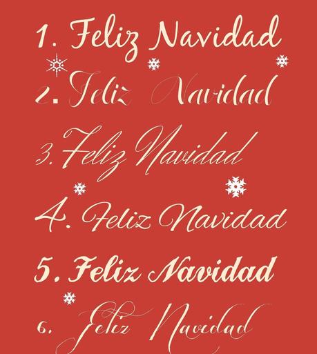 Tipos de letras para navidad