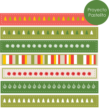 Washi tape digital navideño