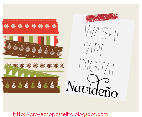 Washi tape digital navideño