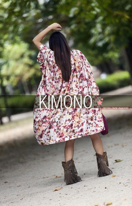 street style barbara crespo kimono khemeia el retiro park fashion blogger outfit blog de moda