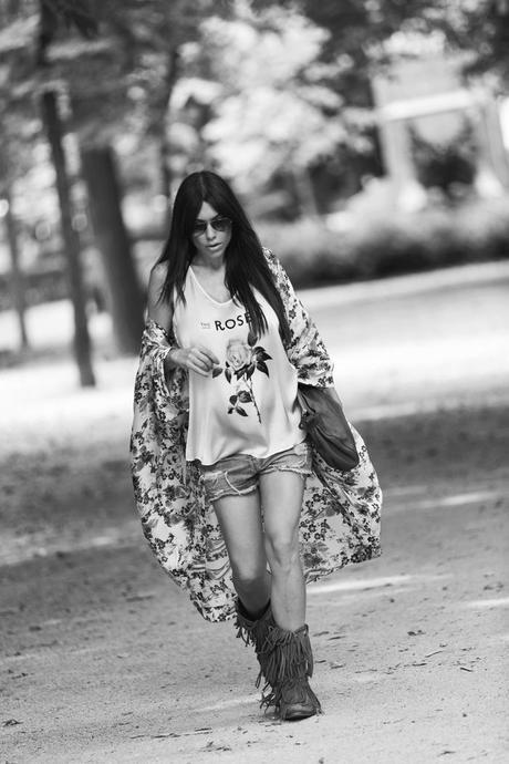 street style barbara crespo kimono khemeia el retiro park fashion blogger outfit blog de moda