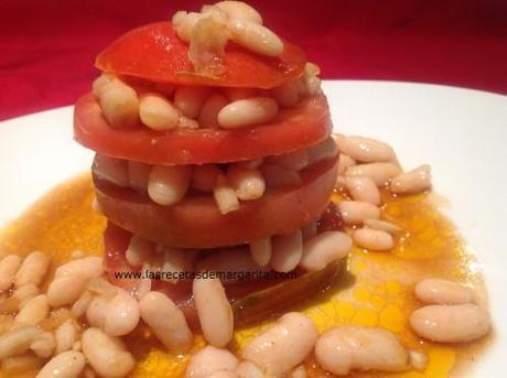 Ensalada de judías y tomate