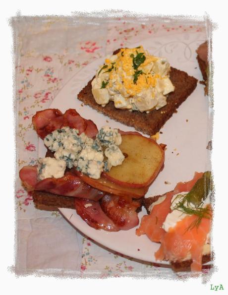 Smorrebrod... o bocadillo danés abierto... para Cocinas del Mundo