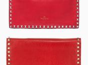 clon cartera mano roja tachuelas Valentino