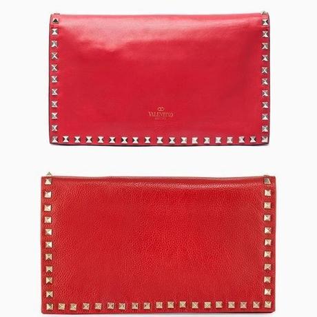Un clon de la cartera de mano roja con tachuelas de Valentino - Paperblog