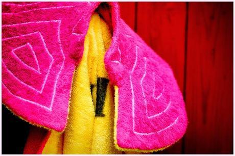 Detalle de una de las toallas de Capote Beach hechas a mano