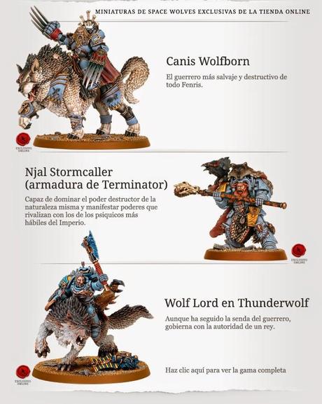 Personajes de Lobos Espaciales y Champions of Fenris