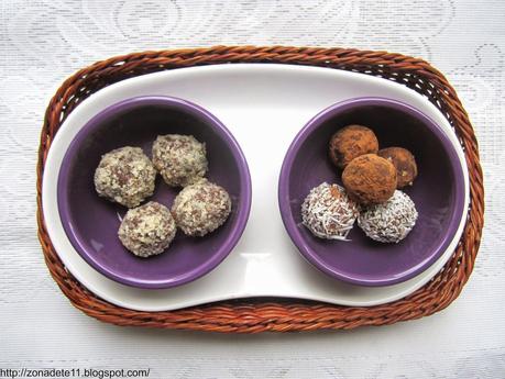 Trufas de Chocolate, Coco & Almendras
