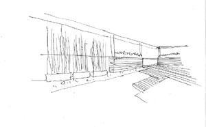 croquis vista ref 01 mod Jardín de diseño para un ático con estilo japonés para un amante del paisajismo