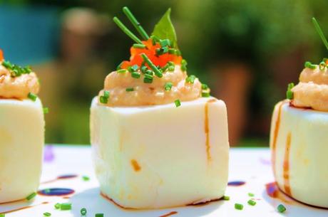 ¡TENGO LOS HUEVOS CUADRADOS y rellenos de atún y cangrejo!!