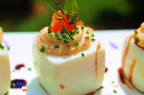 ¡TENGO LOS HUEVOS CUADRADOS y rellenos de atún y cangrejo!!