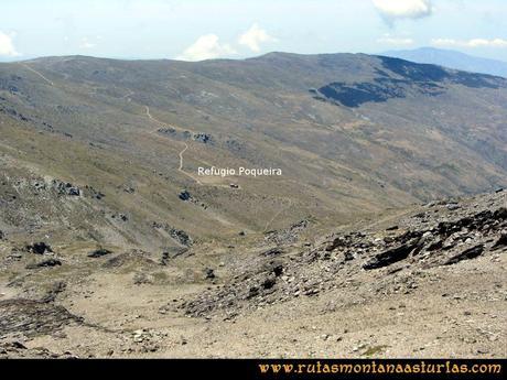 Ruta Posiciones del Veleta - Mulhacén: Vista del refugio de Poqueira